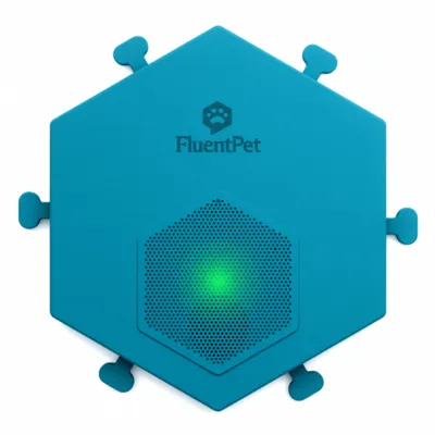 An illustration of a Connect Base with the LED lit solid green.